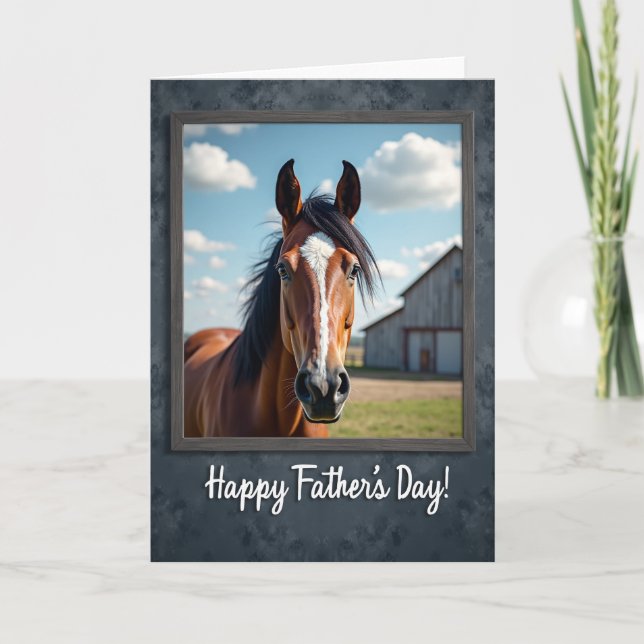 Rustic Fathers Day Horse Card (Front)