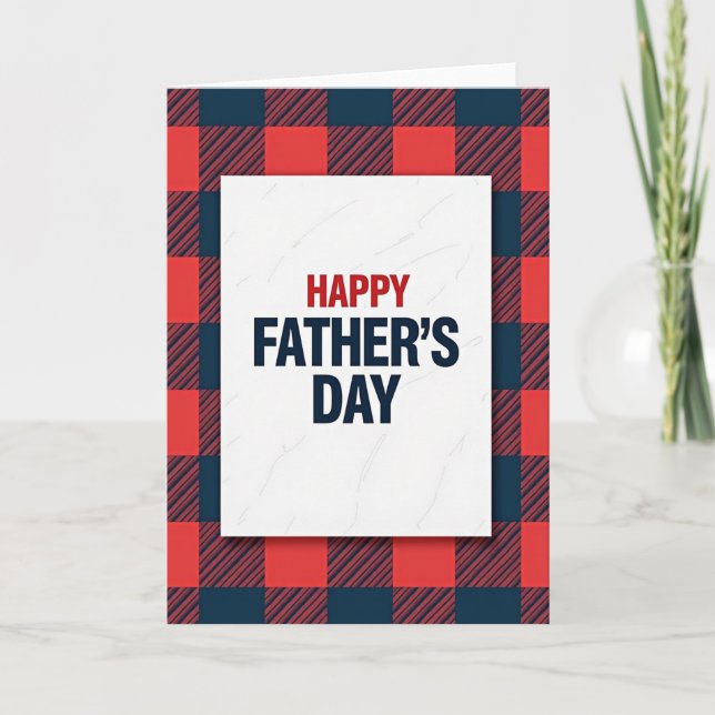 Rustic Fathers Day Message Card (Front)