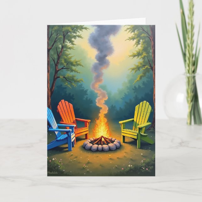 Rustic Fathers Day Night Card (Front)