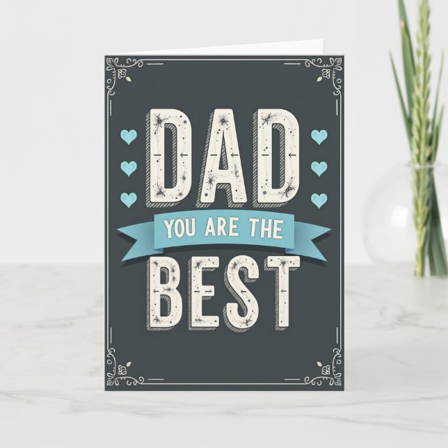 Rustic Fathers Day Typography Card (Front)