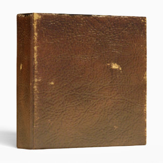 Rustic Faux Brown Leather 3 Ring Binder
