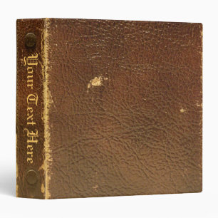 Rustic Faux Brown Leather Binder