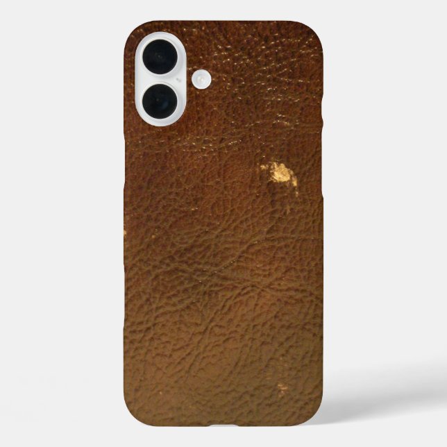 Rustic Faux Brown Leather Case-Mate iPhone Case (Back)