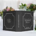 Rustic Faux Chalkboard Wedding Planner Binder<br><div class="desc">Featuring a distressed vintage chalkboard background that's a printed effect and not real chalkboard - it will last a long time and your details will never rub off! ps. this was designed for the large binders - if you choose the smallest - the chalkboard frame will need to be resized....</div>