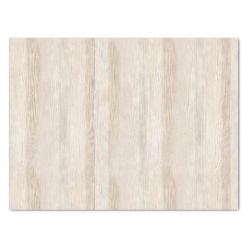 Rustic Faux Cream White Wood Wedding Tissue Paper