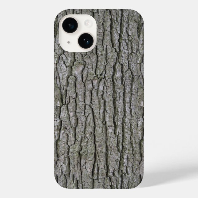 Rustic Faux Dry Wood Grain Tree Bark Case-Mate iPhone Case (Back)
