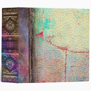 Rustic Faux Iridescent Moleskine Ancient Tome 3 Ring Binder