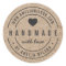 Rustic Faux Kraft Bold Handmade With Love Heart
