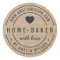 Rustic Faux Kraft Bold Home-baked With Love Heart