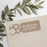 Rustic Faux Kraft Snowflakes Address Labels<br><div class="desc">Cute and simple modern holiday return address labels feature a distressed snowflake border on a faux kraft paper background with space to personalize with your family name and address. Perfect for mailing Christmas and holiday cards this winter! Click Customize It to change text fonts and colors to create your own...</div>