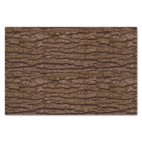 Rustic Faux Piece of Wood Grain Tree Bark Tissue Paper