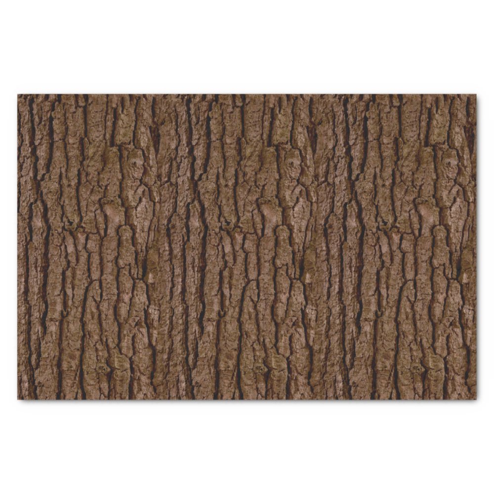 Rustic Faux Piece of Wood Grain Tree Bark Tissue Paper