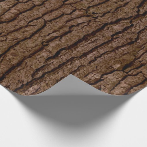 Rustic Faux Piece of Wood Grain Tree Bark Wrapping Paper Zazzle