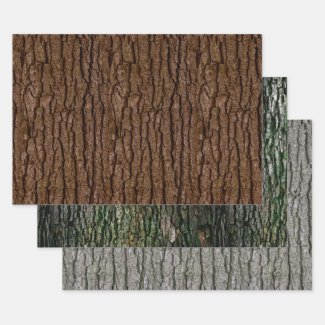 Rustic Faux Piece of Wood Grain Tree Bark