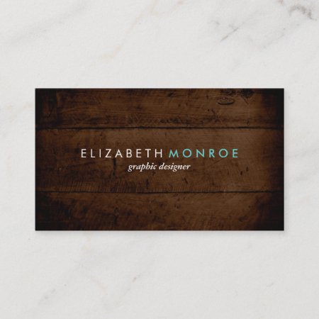 Rustic Faux Wood Business Card