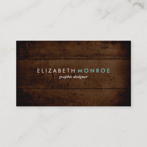 Customizable Rustic Faux Wood Business Card