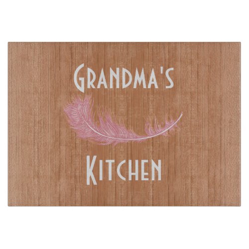 Rustic Faux Wood Grandmas Kitchen Cutting Board