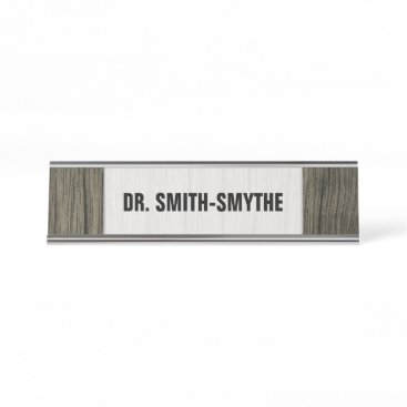 Rustic, Faux Wood Look Pattern Custom Name Desk Name Plate Rustic, Faux Wood Look Pattern Custom Name Desk Name Plate