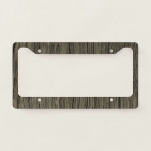 Rustic Faux Wood Look Pattern License Plate Frame