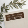 Rustic Faux Wood Wedding Return Address Label