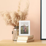 Rustic Favorite Photo White Wooden Box Sign<br><div class="desc">Customize with your own photo; customize the color on the face; whit border around the photo is customizable. 
Placeholder images by https://unsplash.com/@jessicarockowitz</div>