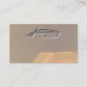 Rustic Feather Mystic Healer Business Cards