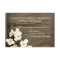 Rustic Fence & Dogwood Blooms Wedding RSVP Card