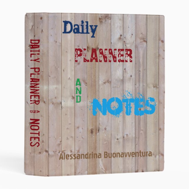 Rustic Fence Graffiti Stencils Look Custom Text Mini Binder (Front/Spine)