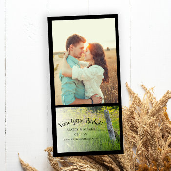Rustic Fence Post And Wildflowers Country Wedding Save The Date by loraseverson at Zazzle