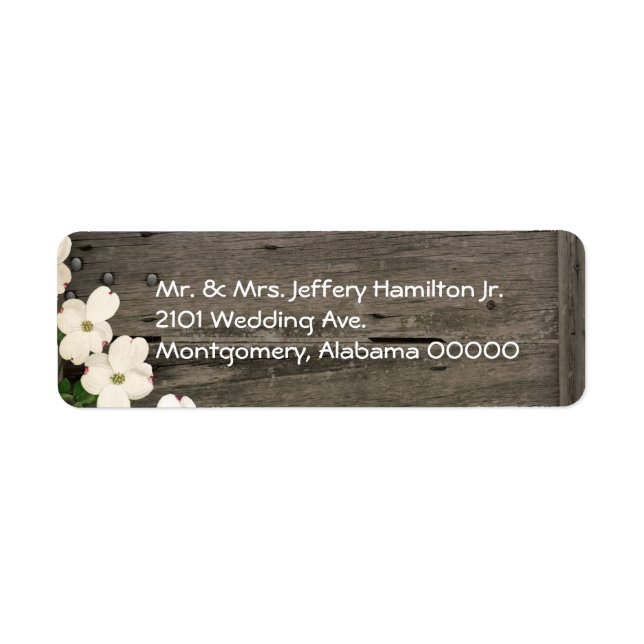 Rustic Fence Wedding Return Address Labels (Front)