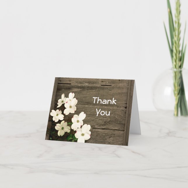 Rustic Fence Wedding Thank You (Front)