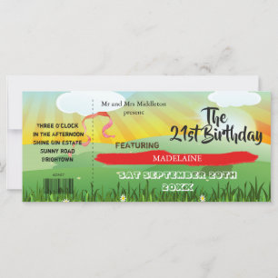 Rustic Festival Fields 21st Modern Invitation