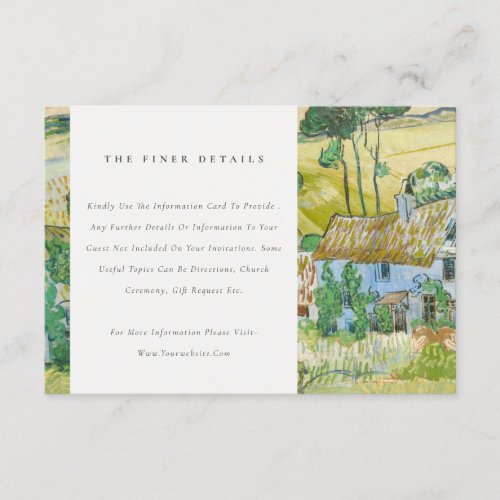 Rustic Fields Mountain Landscape Wedding Details Enclosure Card