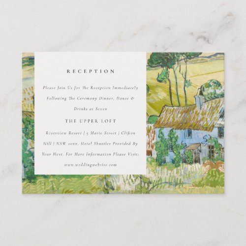 Rustic Fields Mountain Landscape Wedding Reception Enclosure Card