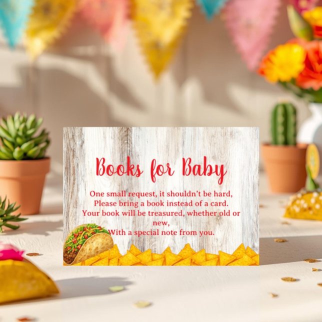 Rustic Fiesta Books for Baby Card | Neutral Taco (Creator Uploaded)