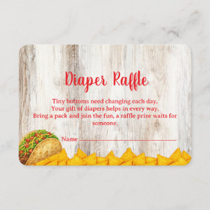 Rustic Fiesta Diaper Raffle Insert Card Tacos