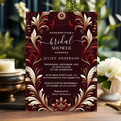 Rustic Fiesta Rustic Bold Spanish Bridal Shower Invitation