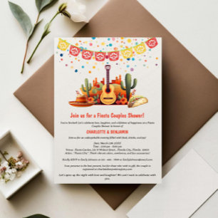 Rustic Fiesta Theme Couples Shower Invitation