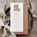 Rustic Fiesta Wedding Card<br><div class="desc">This rustic destination Mexico theme wedding menu card is the perfect addition to any wedding reception. Your guests will love this unique and fun touch to your special day. For more coordinating items please visit our Rustic Destination Wedding Collection</div>