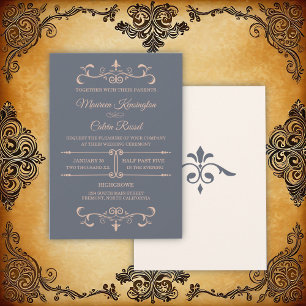 Rustic Filigree Wedding Invitation