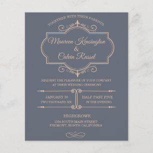 Rustic Filigree, Wedding Invitation Flyer