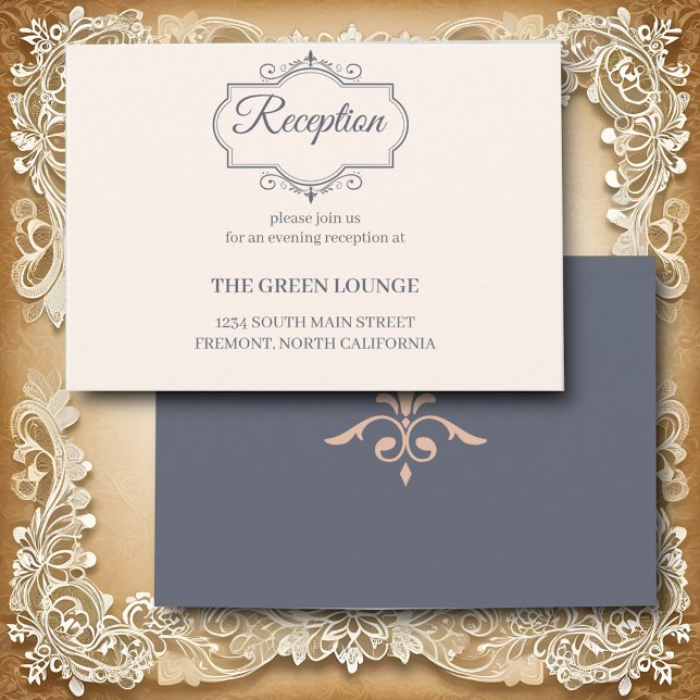 Rustic Filigree, Wedding Reception Enclosure Card (Creator Uploaded)