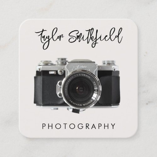 Rustic Film Camera Photography Business Card