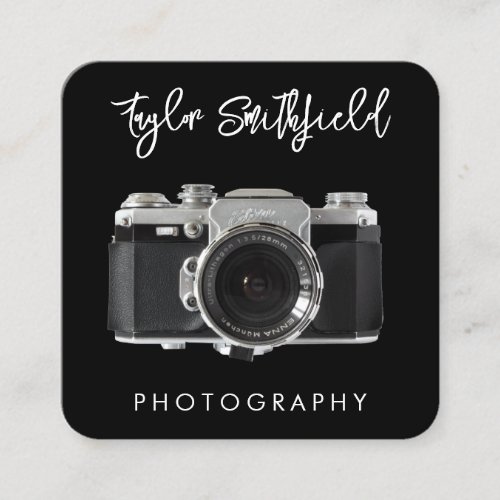 Rustic Film Camera Photography Business Card