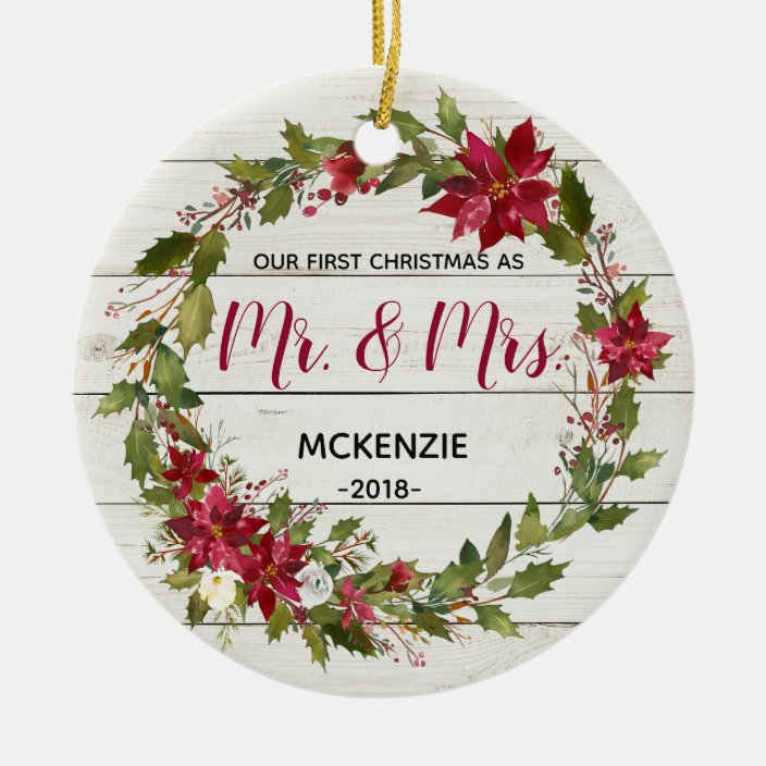 first christmas as mr and mrs ornament