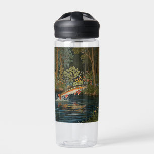 Rustic fish fishing fly fishing water bottle