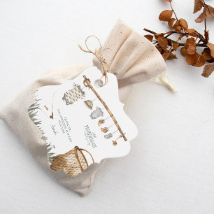Rustic Fisherman Baby Shower Thank You Favor Tags