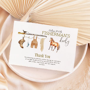 Rustic Fisherman’s Derby Baby Shower Fishing Thank You Card