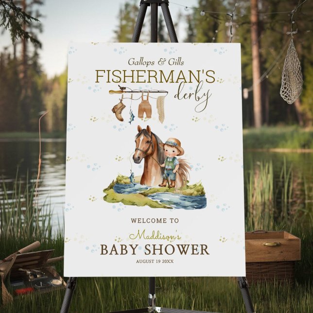 Rustic Fisherman's Derby Baby Shower Welcome Sign (Creator Uploaded)