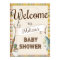 Rustic Fishing Baby Shower Welcome Sign